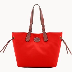 NWT Dooney & Bourke Red Nylon Shopper Tote
